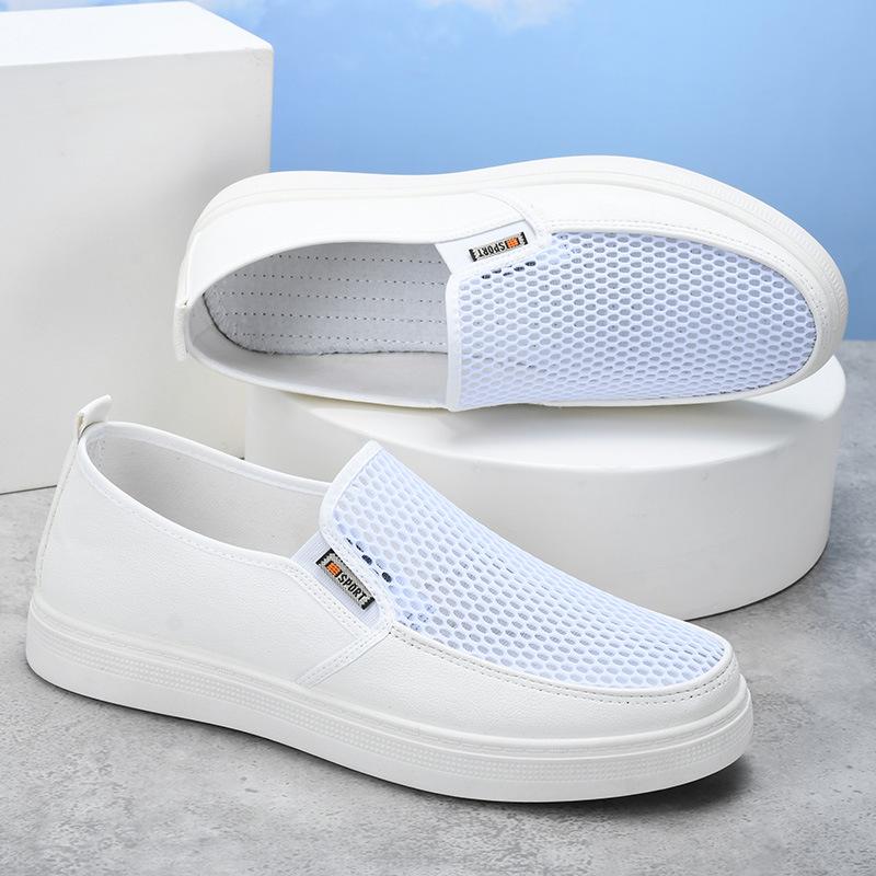 Men's 2025 Breathable Mesh Slip-on Shoes: Lightweight Summer Walking & Driving Footwear