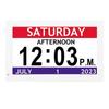 7 Inch Digital Clock with 12 Alarms, Unabridged Calendar Clock for the Eld ly and Ev yone, Auto Dimming, Am ica Large Display Clock with