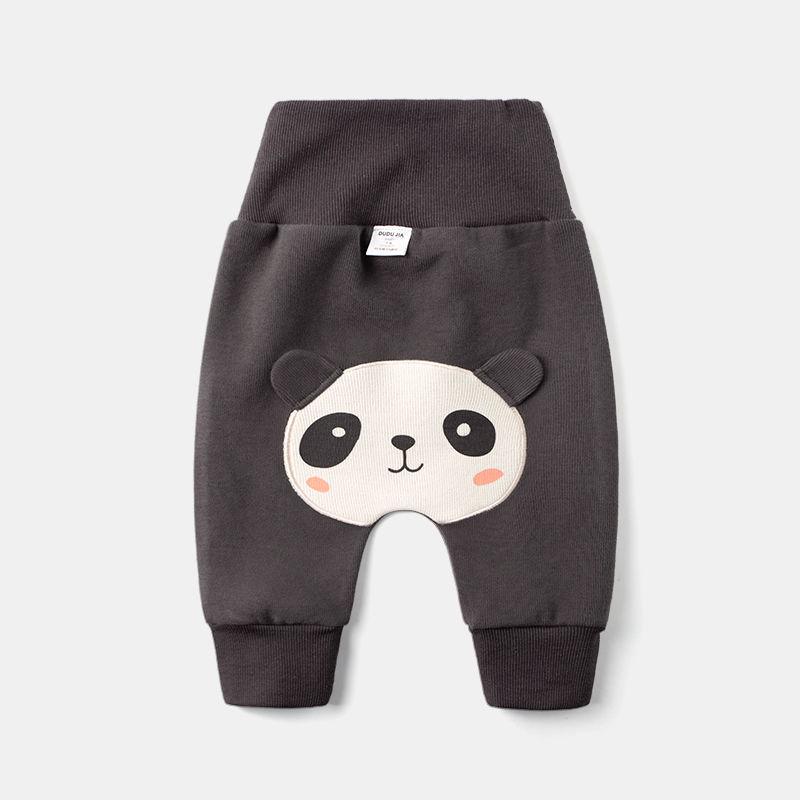 Baby-Baumwollhose mit hoher Taille und Bauchschutz – Atmungsaktive PP-Hose für Kleinkinder für Frühling, Herbst und Winter