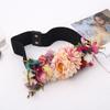 Bridal Feather Flower Elastic Waistband Accessory