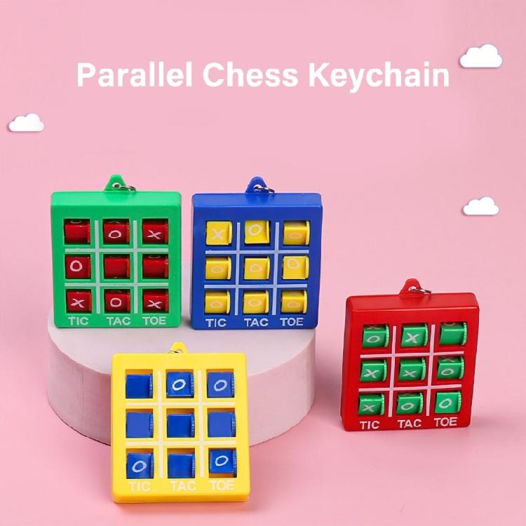 6Pcs Stress Relief Rotating Toy Keychain Educational Chess Game Keyring Puzzle Game Toy Accessories Puzzle Game Keychain