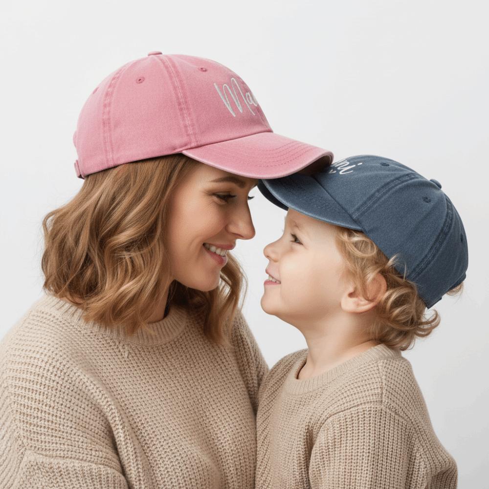 Washed Cotton Parent-child Baseball Hats Vintage Family Baseball Cap Outdoor Sunscreen Hats Gifts