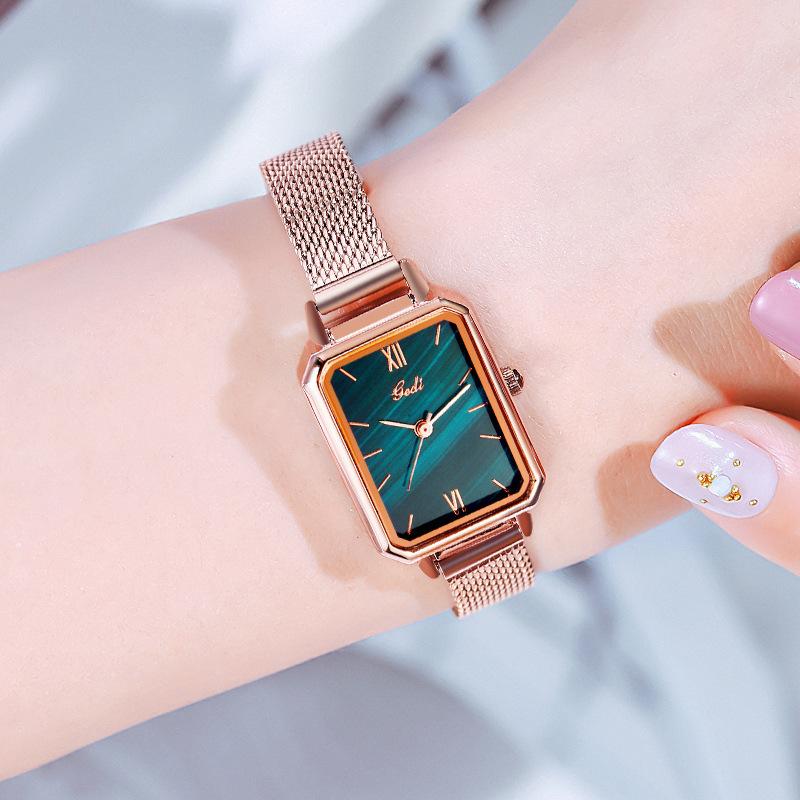 Fashion Trend Mori Small Fresh Casual Retro Square Ladies Quartz Watch