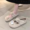 Mode Damen Sommerschuhe 2025 Sommer Neue Mode Runde Zehenpartie Schleife Mary Jane Schuhe Bequeme Weiche Sohle Leichte Spitze Ballerinas