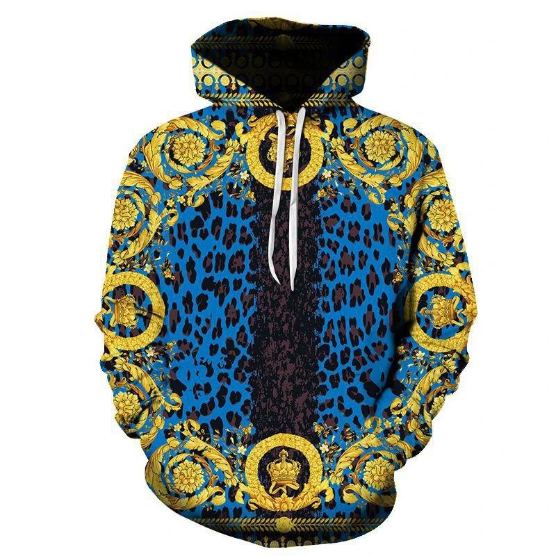 Men's 3D Printed Fashionable Pullover Casual Street Wear Patterned Hoodie