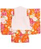 753 Kimono Set for Includes Hifu and Plain Hifu and Full Set Orange Blossom [KYOETSU] 3-Year-Old Girls, Cloth, Accessories, (10. Echo, 90-100cm)