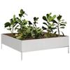 VidaXL Lit surélevé de jardin 100x100x33,5 cm acier inoxydable 851028