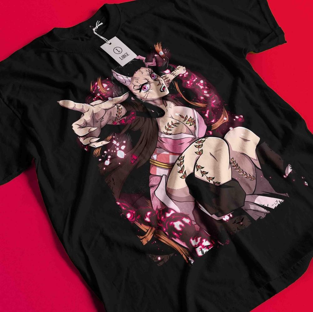 Demon Slayer Shirt Tanjiro Tshirt Nezuko T-Shirt Muzan Doma Tee Inosuke Zenitsu BB585