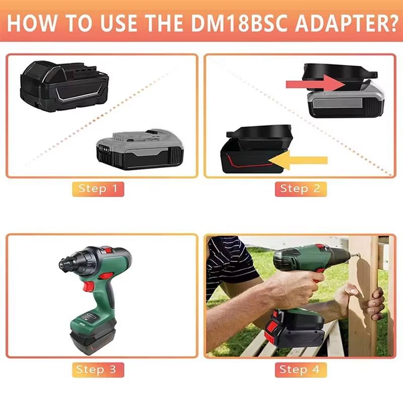 Adapter Converter For Dewalt For Makita/Bosch/Milwaukee 18V Li-ion Battery to For Bosch C 14.4v 18v Battery Electric Drill Tool