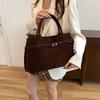 Korean Style Suede Shoulder Bag Tote Bag Underarm Packs Casual Matte PU Handbag  Girls