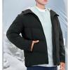 Chaqueta de plumón con capucha de manga larga ajustada para hombre Li Ning Ropa de abrigo Negra AYMS389-2