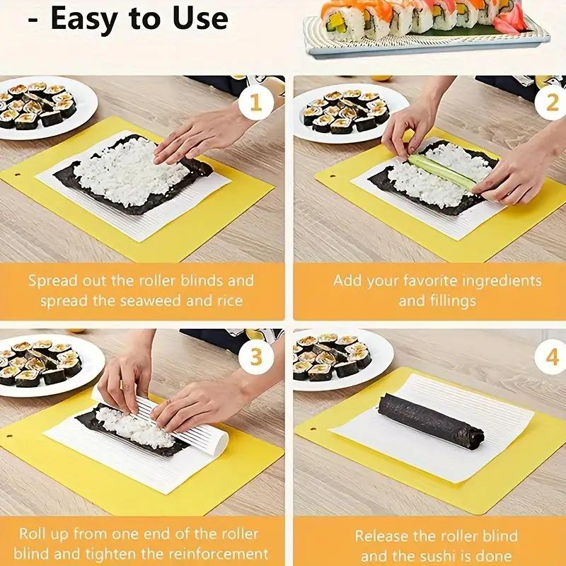 Grön japansk-stil plast sushirullmatta för alger och risrullar