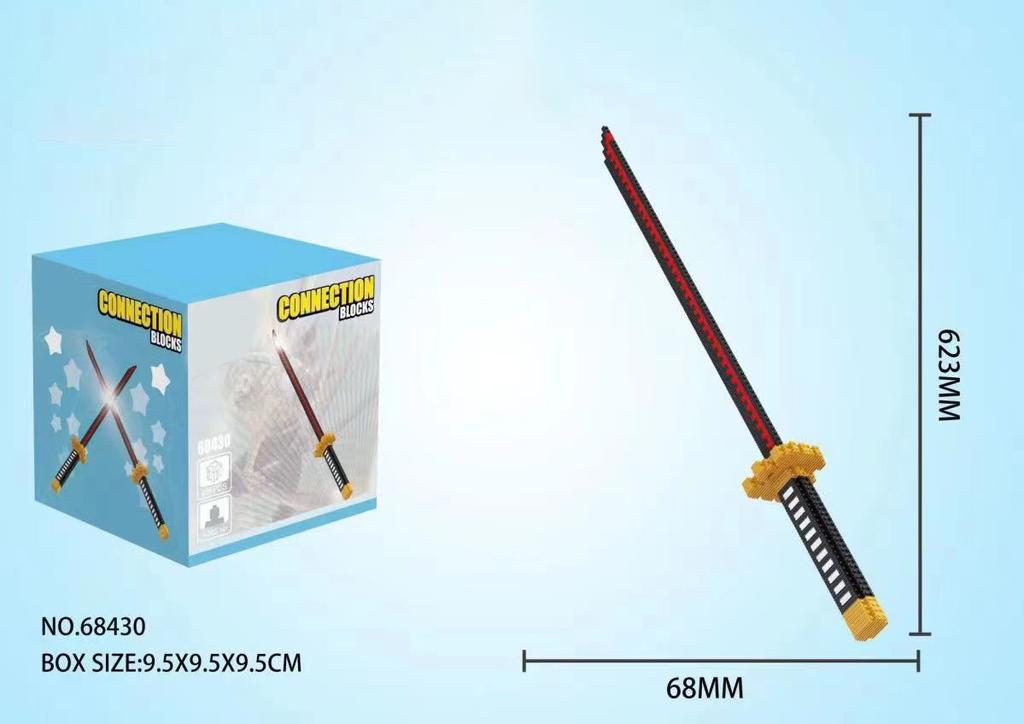 Bloques de Construcción Espada Samurai No Tóxica Hoja Ninja Katana Anime Japonés Mariposa Nichirin Cuchillo Ladrillos Juguetes para Niños Para Adulto