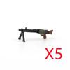 WWI WWII Building Blocks Soldiers Military Accessories Bomb Two-color Gun Mini Brick Weapons Gift Toy AKM Helmet RPG Grenad X026