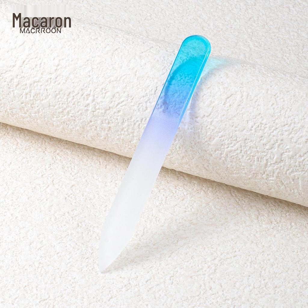 Lime à ongles et tampon double face en cristal bleu nano - Outil de manucure à grain fin