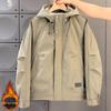 Men's Hooded Cotton Workwear Windbreaker - Stylish, Casual, Versatile, and Thickened for Autumn and Winter