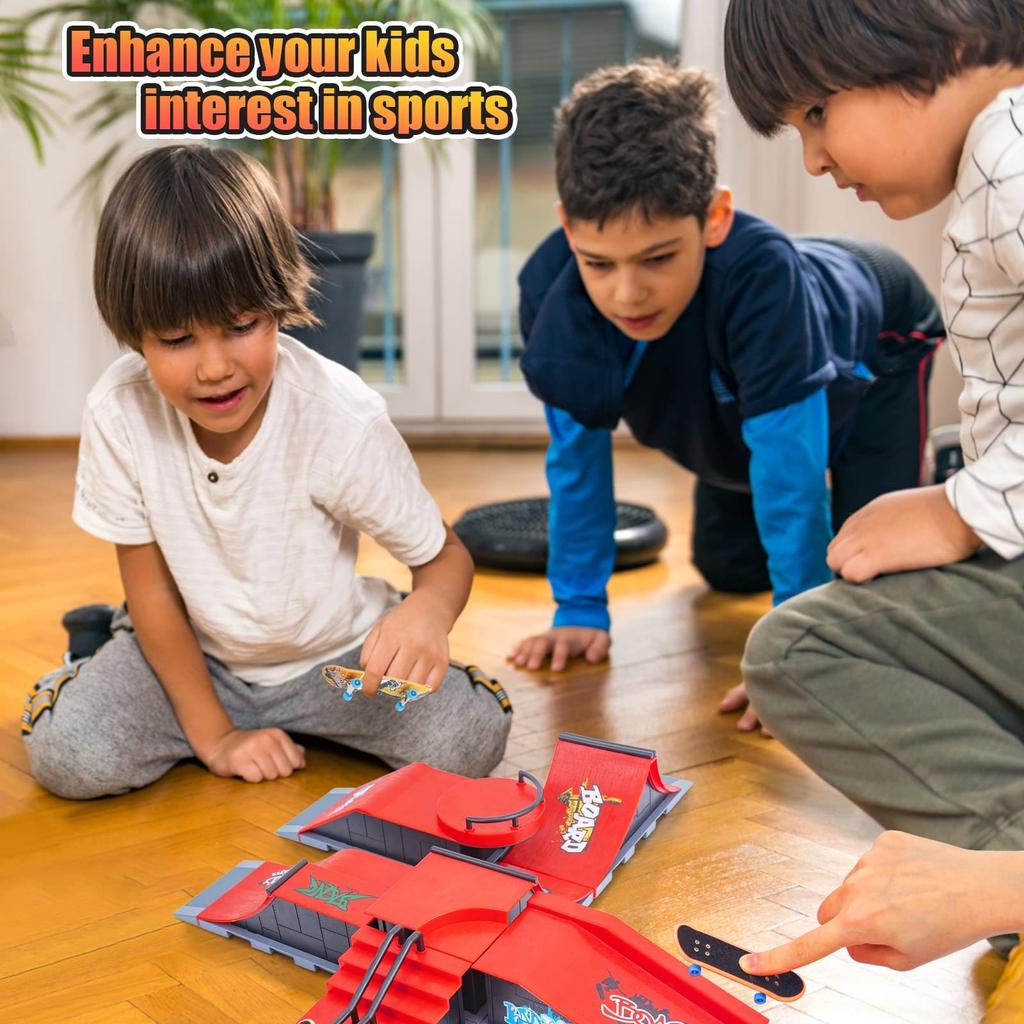 Skateboard-Rampe, Fingerboard-Halfpipe-Rampe, Mini-Skateboards für Finger, Finger-Skateboard-Set für Fingerboards