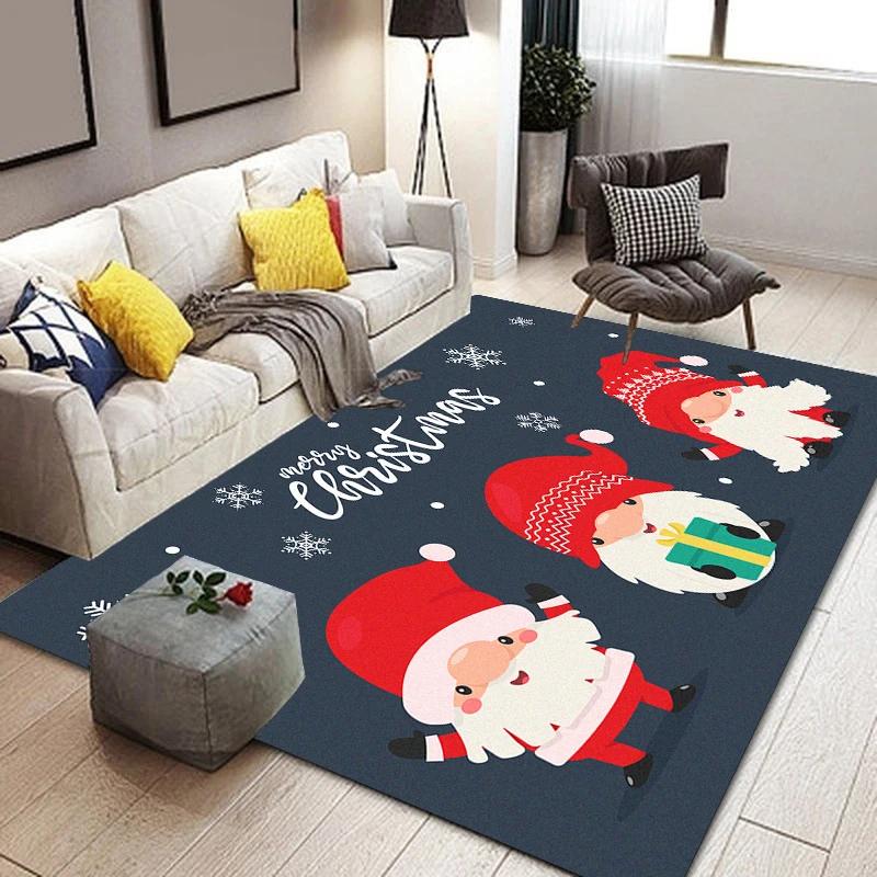 C-Christmas dwarf print carpet yoga mat bedroom decoration carpet living room bathroom decoration floor mat birthday gift