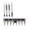 Weeding Rake with Adjustable Long Handle 8 Teeth Iron Weeding Tool for Efficient Soil Penetration Weed Removal Loosening Soil Rust-Resistant Garden