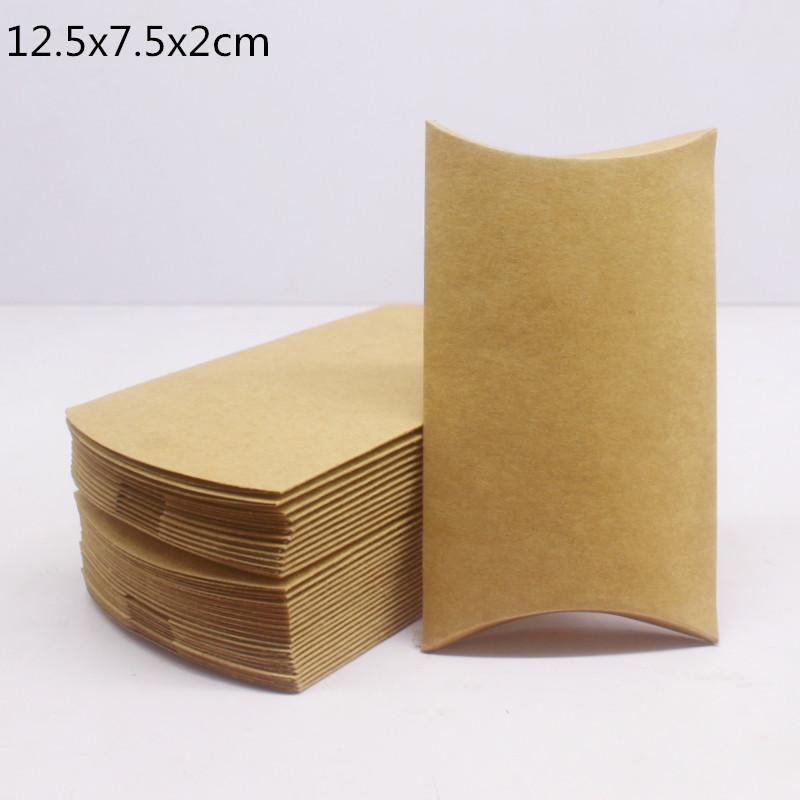 DIY Blank Paper Gift Box .Mutli Size Pillow Gift Box with Clear Pvc Window,kraft/white/black Paper Window Box for Gift 10pcs