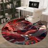 1pc Anime Cartoon Design FERG Ergo Art Round Carpet for Office Chair Mat, Non-Slip Rug Suitable for Home Decor, Living Room