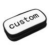 Customized Black Student Pencil Case with Double-Layer & Multifunctional Features Made of Durable Polyester