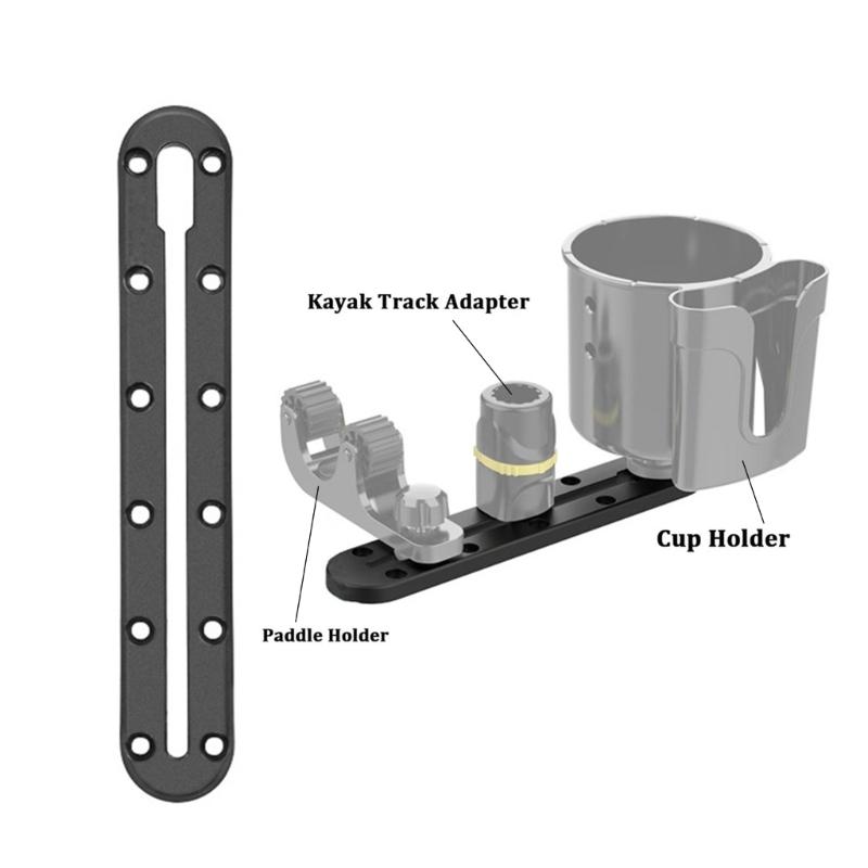 Kayak Mount Track For Rod Holder, Kayak Paddle Holder Clip Kayak Rail Mount Track Mount Accessory For Paddle Holder Clip