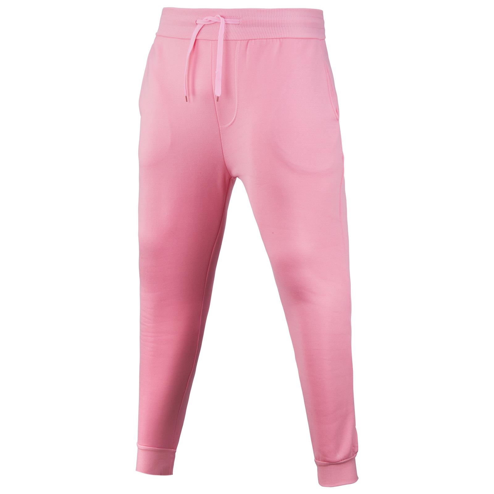 230g Men s Solid Color Thickened Velvet Sweatpants - European & American Style Youth Trousers XXXL розовый