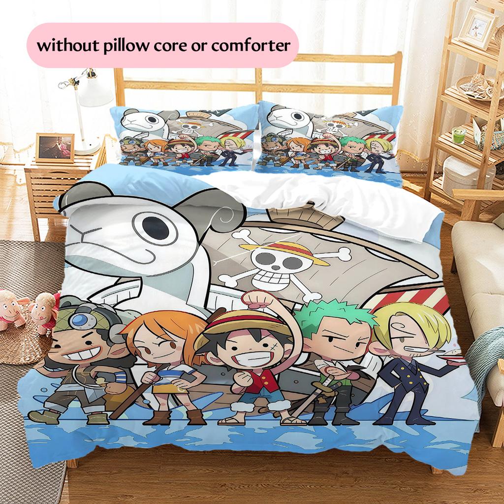 One Piece Pattern Bedding Quilt Set Home Decoration Gift (1 * Duvet Cover + 2 * Pillowcase Without Core)