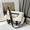 Teenage Stylish Shoulder Bag with PVC Pouch Teen Campus Messenger Bag Top Cover Type School Crossbody Bags for Student Daily Use