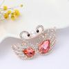 Elegant Small Swan Brooches with Rhinestones Unique Swan Pin Unisex Pins Alloy Texture Suitable for Fashionable Outfits