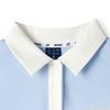 Skechers Sport Life Series Logo Color Block Polo Collar Short Sleeve Dress Women dresses Xenon-Blue L225W120-0356