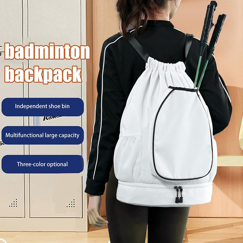 Tennis Schläger Rucksack Fassungsvermögen für 2 Schläger Badminton Sporttasche Großes Fassungsvermögen Gymnastikbeutel Professionelle Fitnesstasche mit Schuhfach