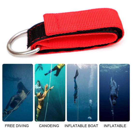 Scuba Diving Wrist Straps Adjustable Wristband with Stainless Steel D-Ring Sticky Scuba Diving Accessories for Lights
