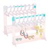 2sets Acrylic Earring Display Stands AB Color Coat Hanger Shape Clear AB Finish Product: 15x5.9x12.3cm About 11pcs/set