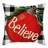 Christmas Throw Pillowcase Home Nordic Holiday Decoration Linen Super Soft Short Plush Sofa Pillowcase