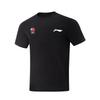 Li Ning T Shirts Unisex Black Crew Neck Moderate Straight Fit AHSVE61-1