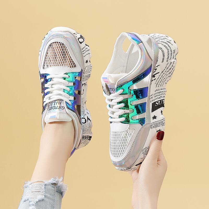 Toe toe sandals women's summer new versatile niche platform mesh hollow casual sports dad shoes women's shoes