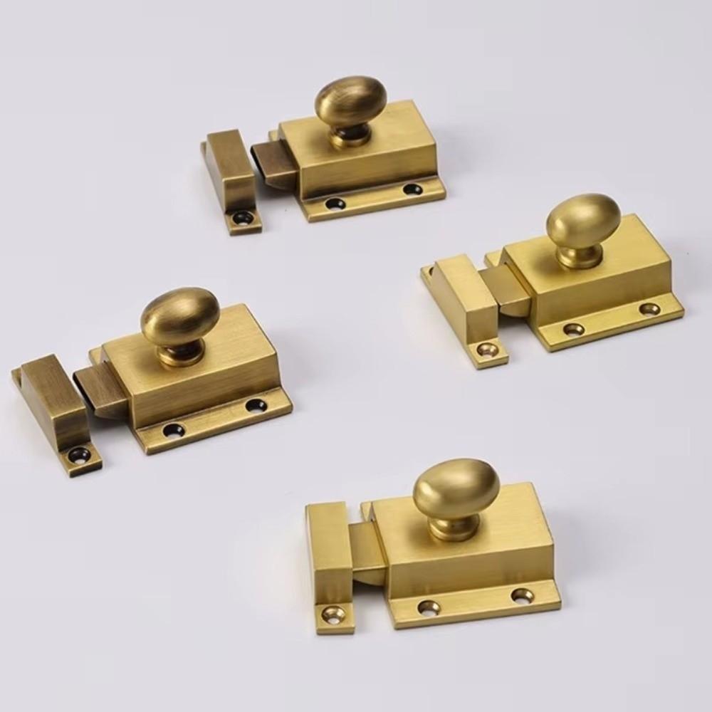 Solid Brass Cabinet Fastener Lock Mounted Hardware Furniture Door Bolt Cupboard Hardware