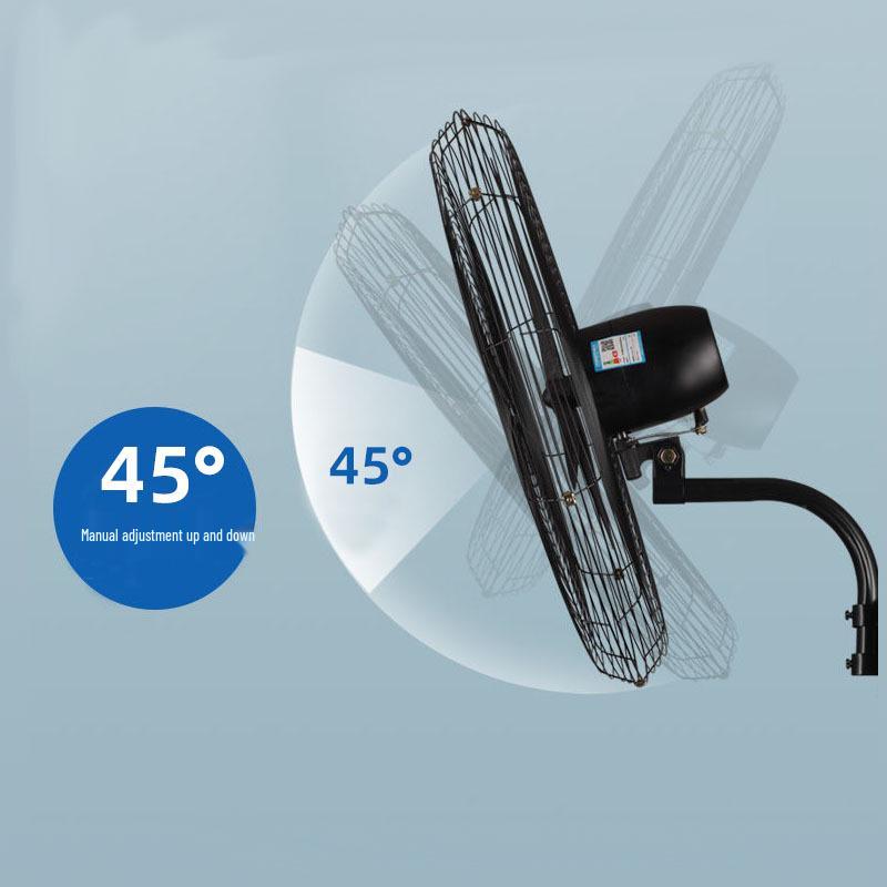 Jinglai Feng Industrial Wall-Mounted Fan with Wired Remote Control Buttons - Commercial Workshop Bull Horn Electric Fan.