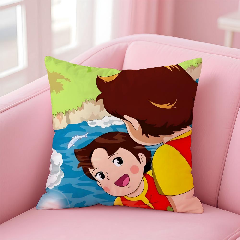 Anime Heidi Una Ragazza Delle Alpi Icone Federa Cuscino Copricuscino in Lino Morbido Decorazione Per Divano Stanza di Casa