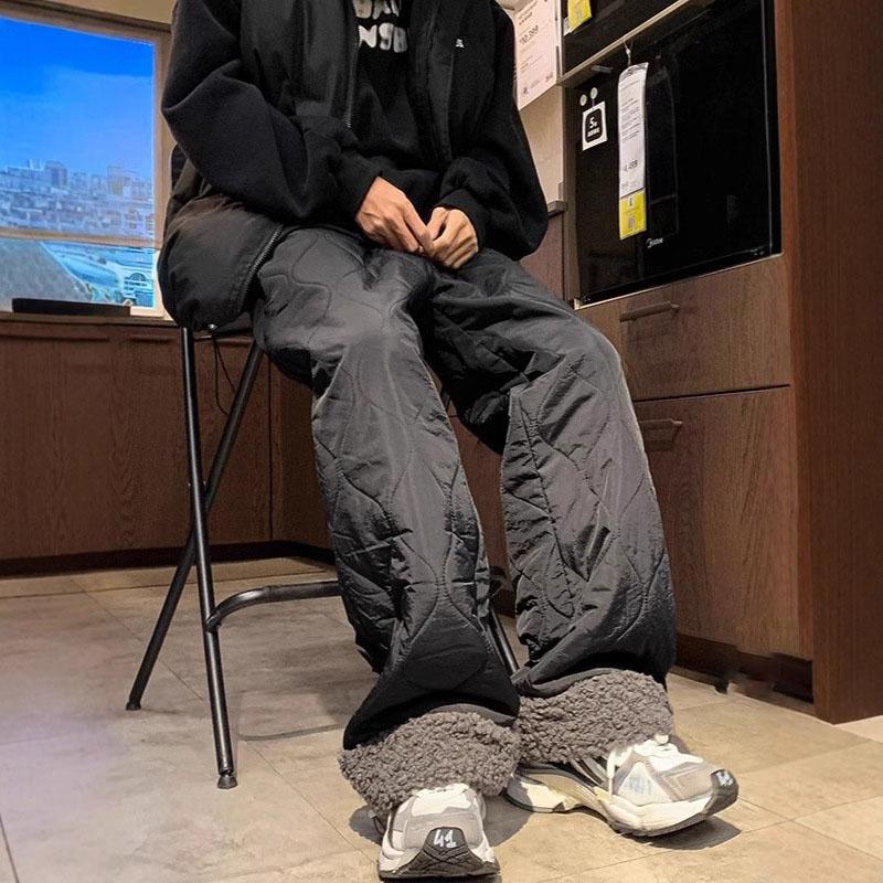 

Осенне-зимние повседневные теплые брюки из бархата XXL чёрный