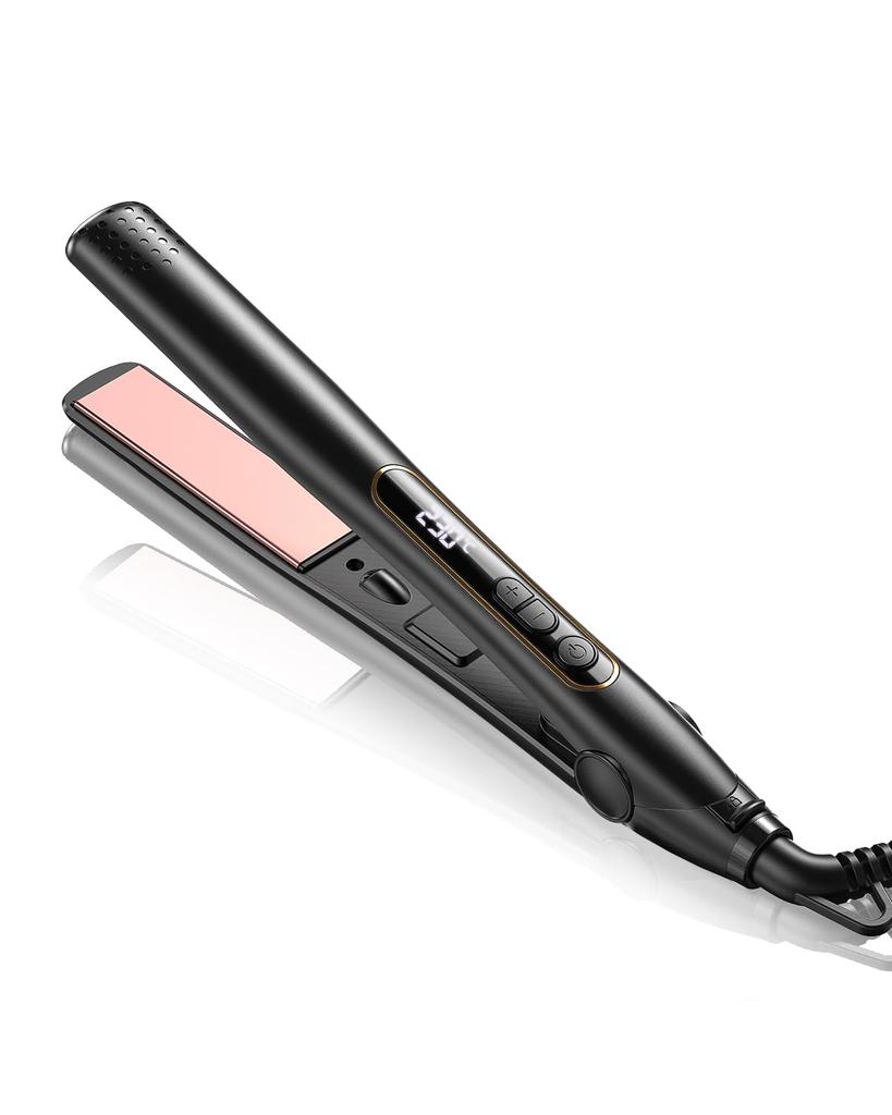 RUNCTY Prostownica do włosów Salonowa Stylizacja Włosów z Dziesięcioma Milionami Jonów Prostownica do Włosów z 5 Ustawieniami Temperatury Szybka LED Automatyczne Przegrzewanie Miękka i