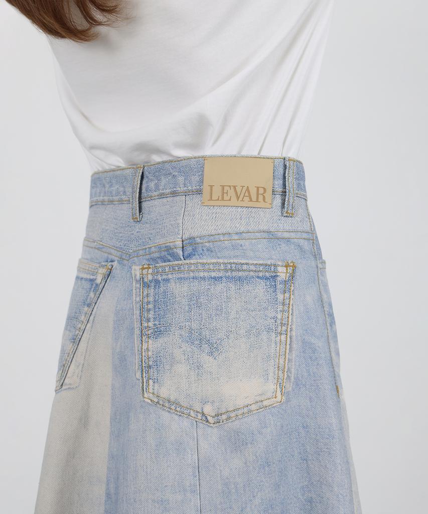Leuba Digital-Print Pannel Skirt - Digital Denim