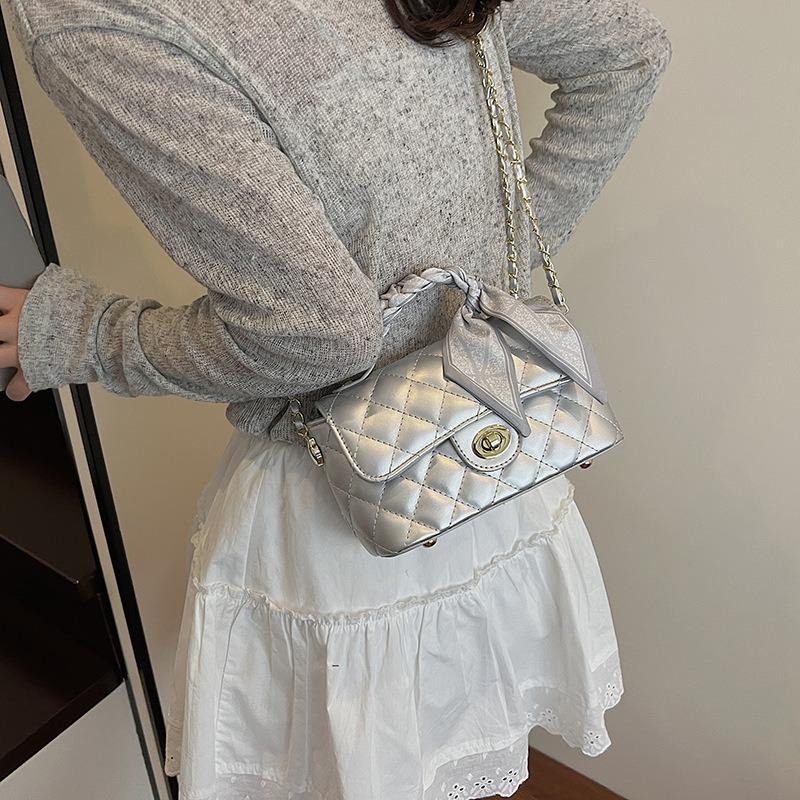 Small square bag summer handbag women's new high-end diamond chain shoulder messenger bag