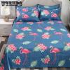 Double Bedding Queen King Sheets Cover Set Pastoral Style Peaches Bed Linen Sheet Bed Set Home Bedding Green Threepiece Bedding