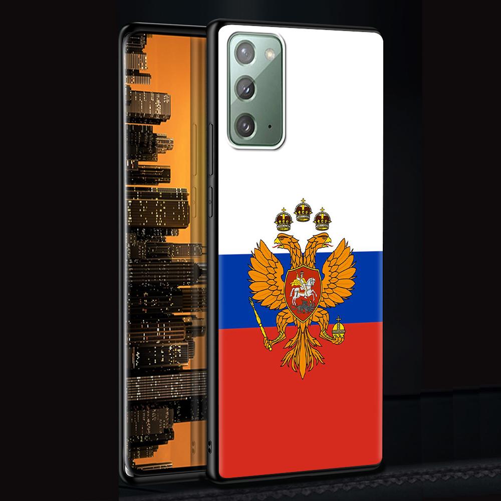 Russian Flag Case for Samsung Galaxy Note 20 Ultra 10 9 8 Silicone Coque M31 M30s M51 M31s M52 5G Soft Black Phone Cover