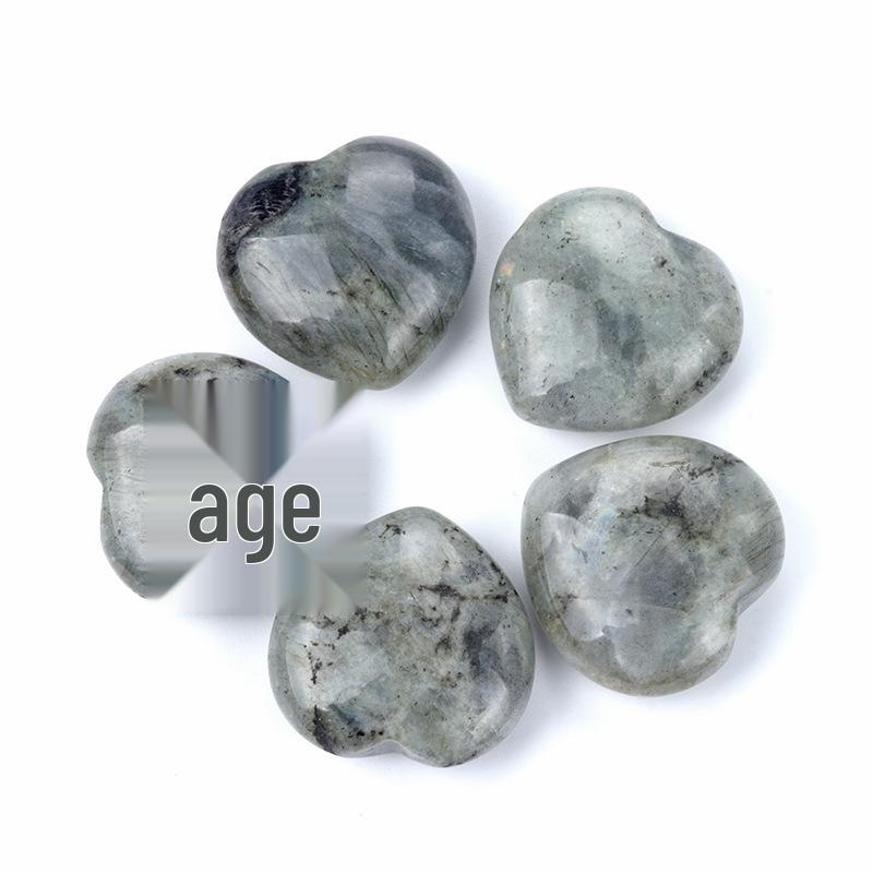 Natürlicher Kristallachat Herzförmiger 30mm Stein - Halbedelstein Valentinstagsgeschenk