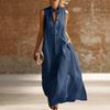 2026 Estate Nuova Alla Moda Donna Collo Alto Bottoni Rana Larga Casual Vestito