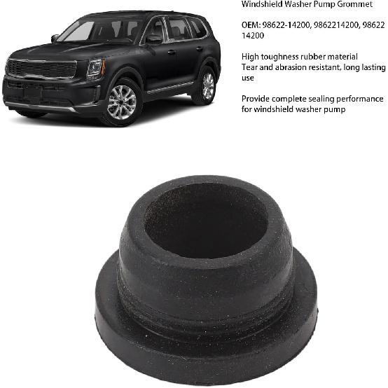 Windshield Washer Pump Grommet Rubber Great Sealing, Credible Replacement, OE Compatible, Tear and Abrasion